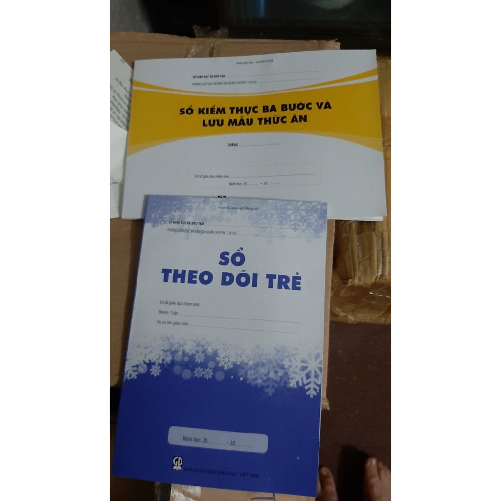 vở kiểm thực ba bước và vở theo dõi trẻ
