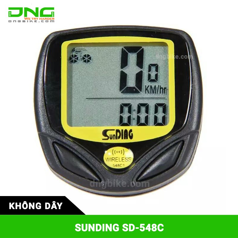 Đồng hồ xe đạp SUNDING SD-548C không dây