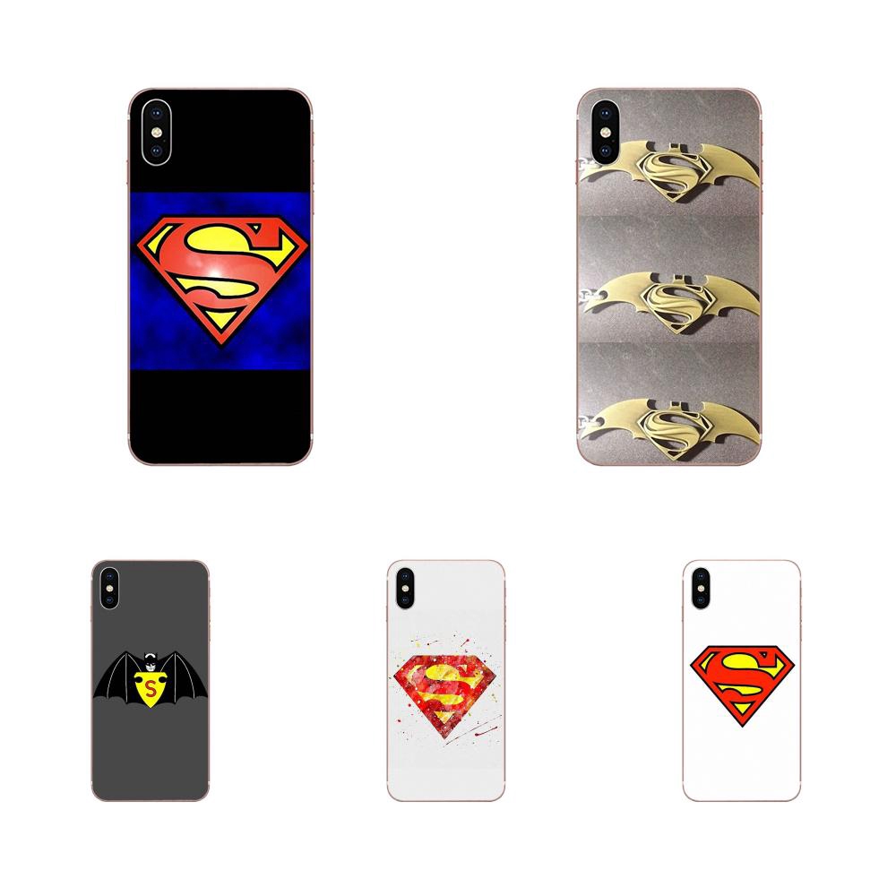 Ốp Điện Thoại Pc Mỏng In Logo Superman / Batman Cho Samsung Galaxy J3 J5 J6 J7 Note 8 S6 S7 S8 S9 S10 Edge Plus 2016 2017 2018