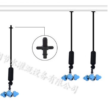 Béc phun sương 5 hướng, 5 cửa kèm Van chống rỉ, bù áp, chống nhỏ giọt + đối trọng + khởi thủy ren 21 + Tê 21mm
