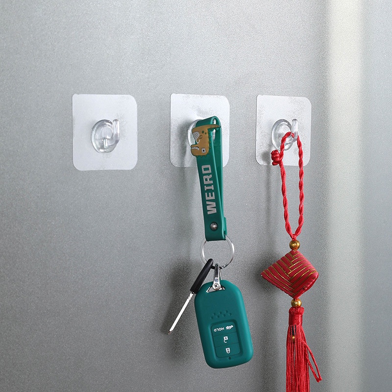 Set 10 Móc Treo Đồ Gắn Tường Trong Suốt Không Để Lại Dấu Vết Tiện Dụng Giá Đỡ