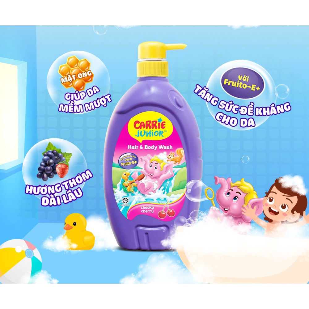 Sữa Tắm Gội Toàn Thân Carrie Junior Cheeky Cherry 700g