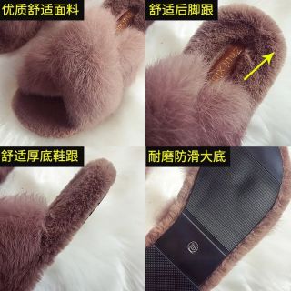 (Order) dép lông quai chéo