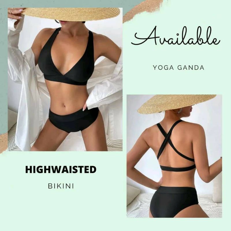 [YOGAGANDA] Set bikini đen hiện đại quyến rũ
