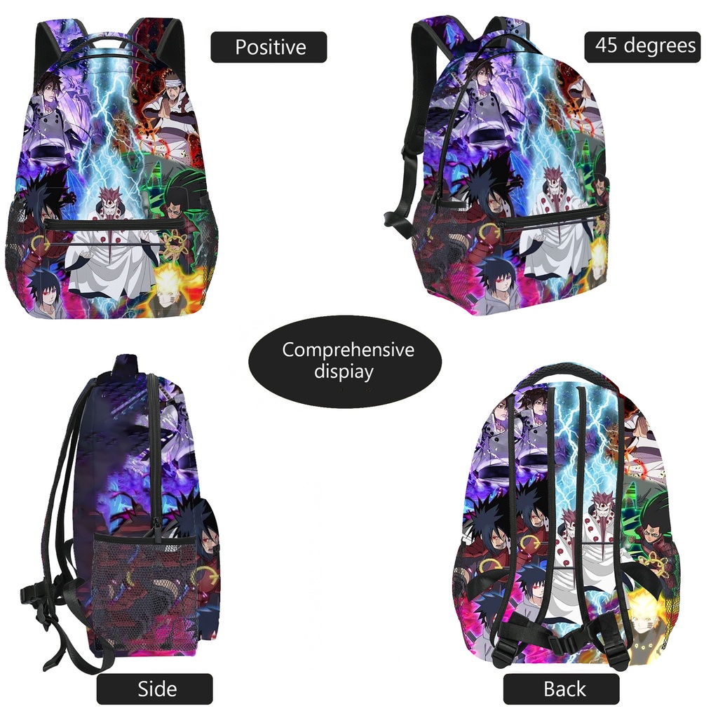 Balo Naruto Kakashi Anime balo nữ đi học Ba Lô Đi Học Hai Mặt In Hoạ Tiết Hoạt Hình Naruto Kakashi Dành Cho Bé