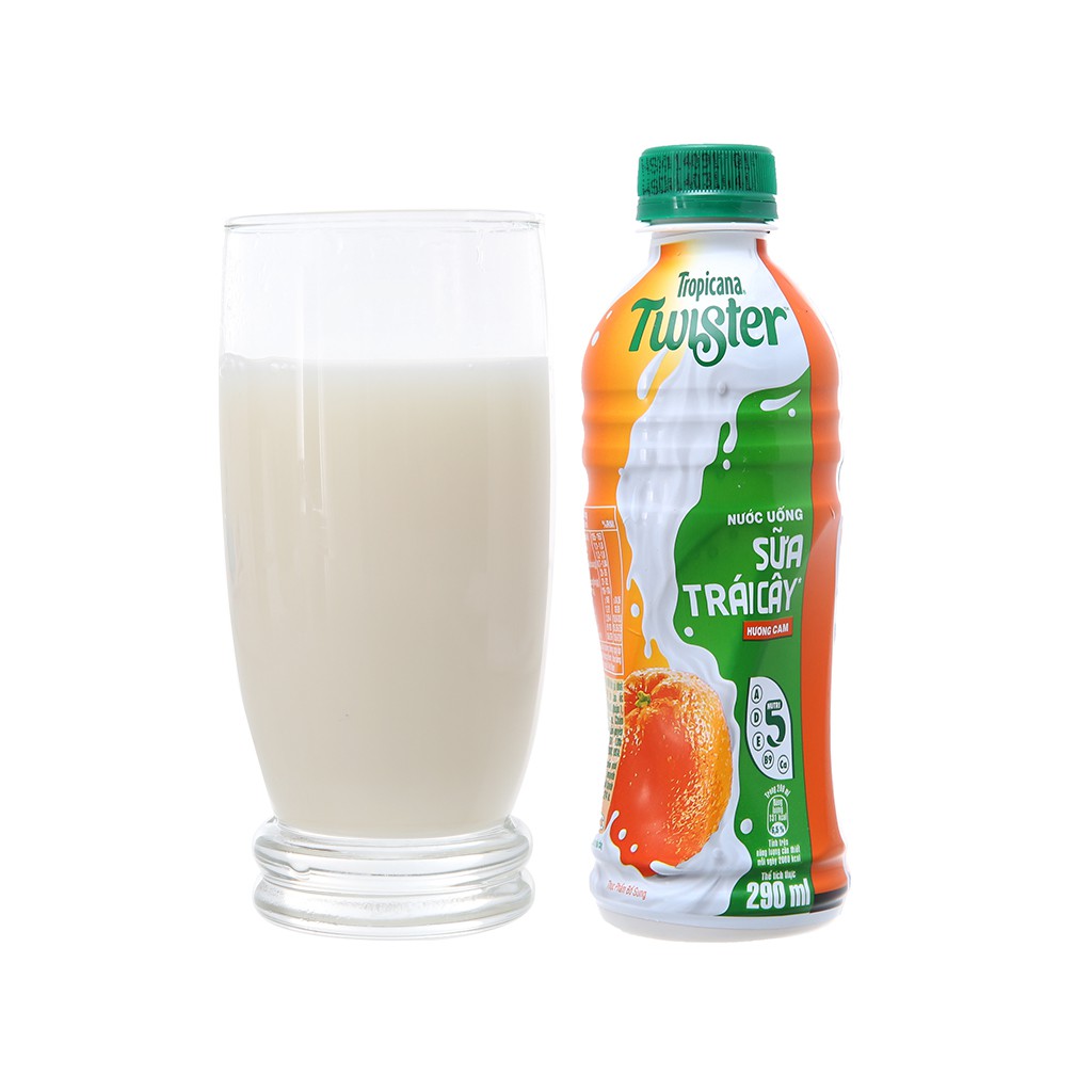 Thùng 24 Chai Nước Trái Cây Sữa Juicy Milk Hương Cam 290ml