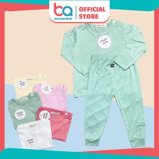 Bộ Dài Nút Vai Thun Lạnh Minky Mom - Bộ Thu Đông Cho Bé - Co Giãn Tốt, Mềm Mịn, Thoáng Mát (BA05)