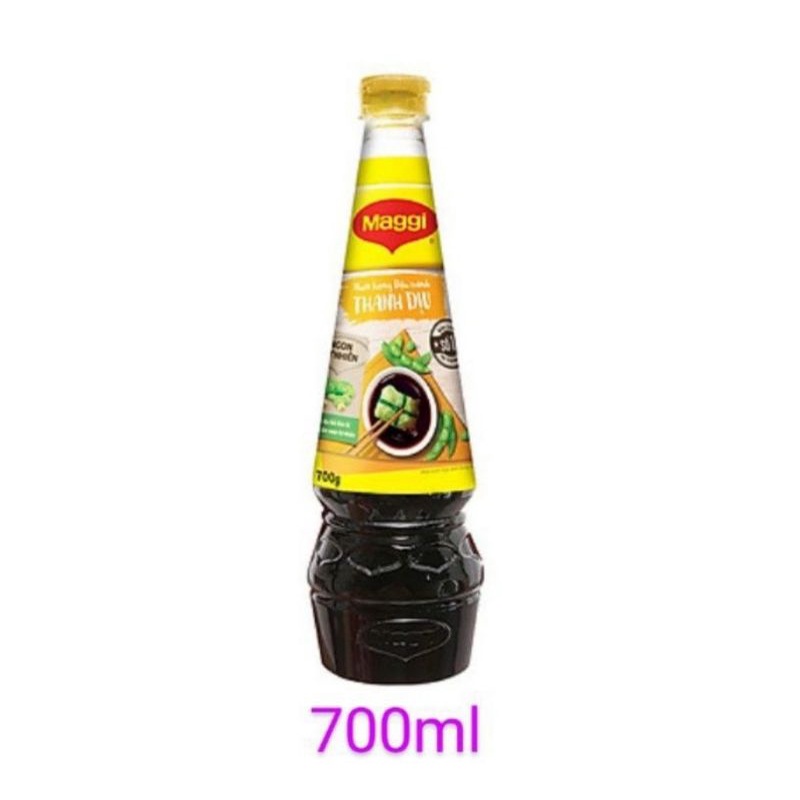 Nước tương đậu nành nắp vàng Maggi chai 700ml *tặng kèm chai 200ml*