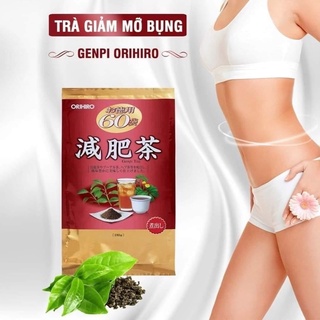 Trà Giảm Mỡ Bụng Nhật Bản Genpi Tea Orihiro 60 túi lọc, trà Tiêu Mỡ Genpi
