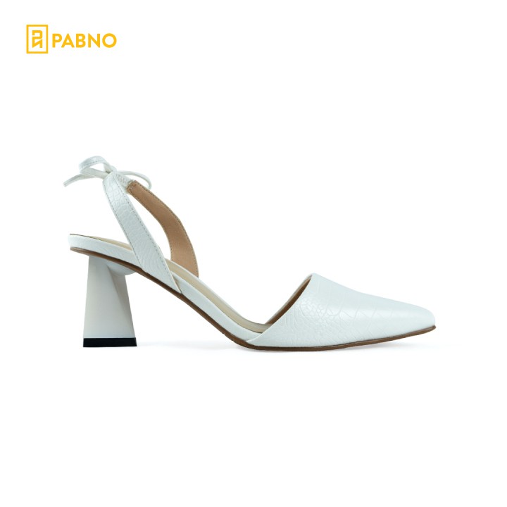 Giày cao gót slingback mũi nhọn cao 7cm hở gót mũi nhọn thời trang cao cấp PABNO PN822