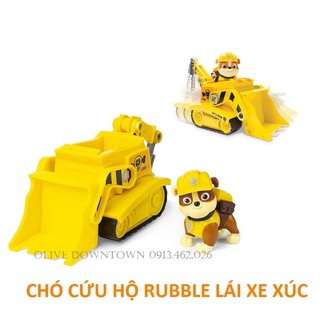 Bộ chó Rubble rời + xe cần cẩu lớn phim Những chú chó cứu hộ – Paw Patrol