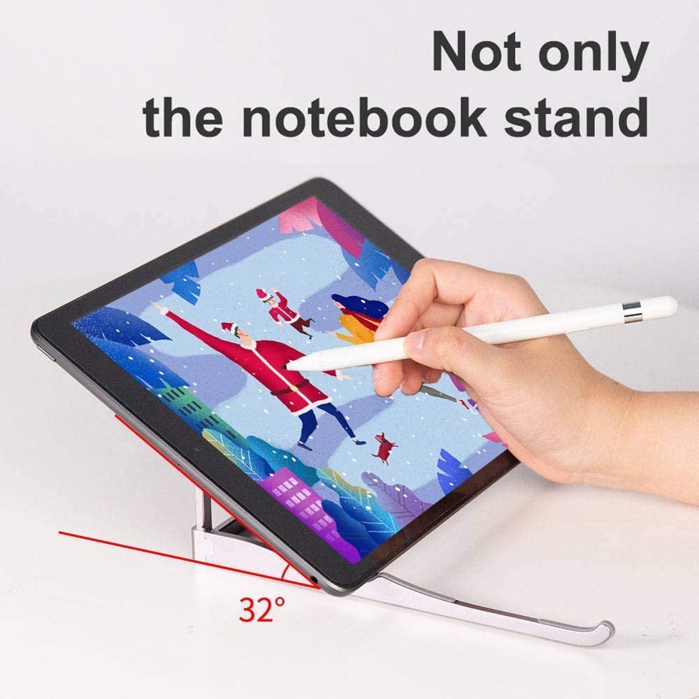 Stand/ Giá Đỡ Nhôm Kê Macbook, Laptop, iPad, Tablet Kiểu Mắt Kính Chắc Chắn, Có Thể Gấp Gọn