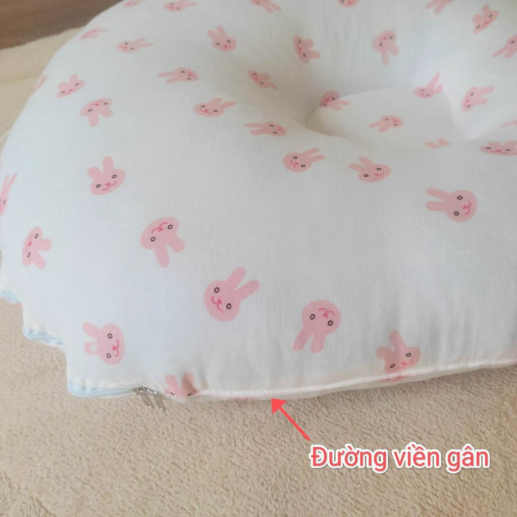Vỏ bao gối chống trào ngược xô muslin GV mama êm mềm loại đẹp dày dặn, thoáng mát, kích thước 70*70cm, gửi đúng mẫu