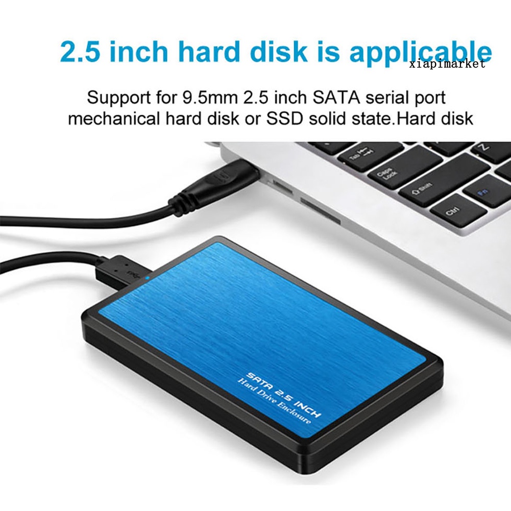 MAT_Zinc Alloy USB 3.0 SATA 2.5 inch Hard Drive Enclosure SSD Solid State Disk Case