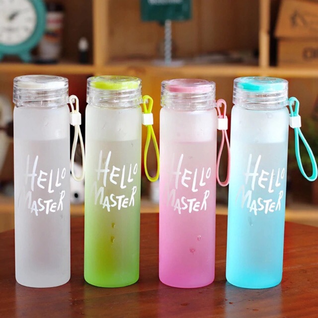 Bình Thủy Tinh 500ml Hello Master (Loại Đẹp)