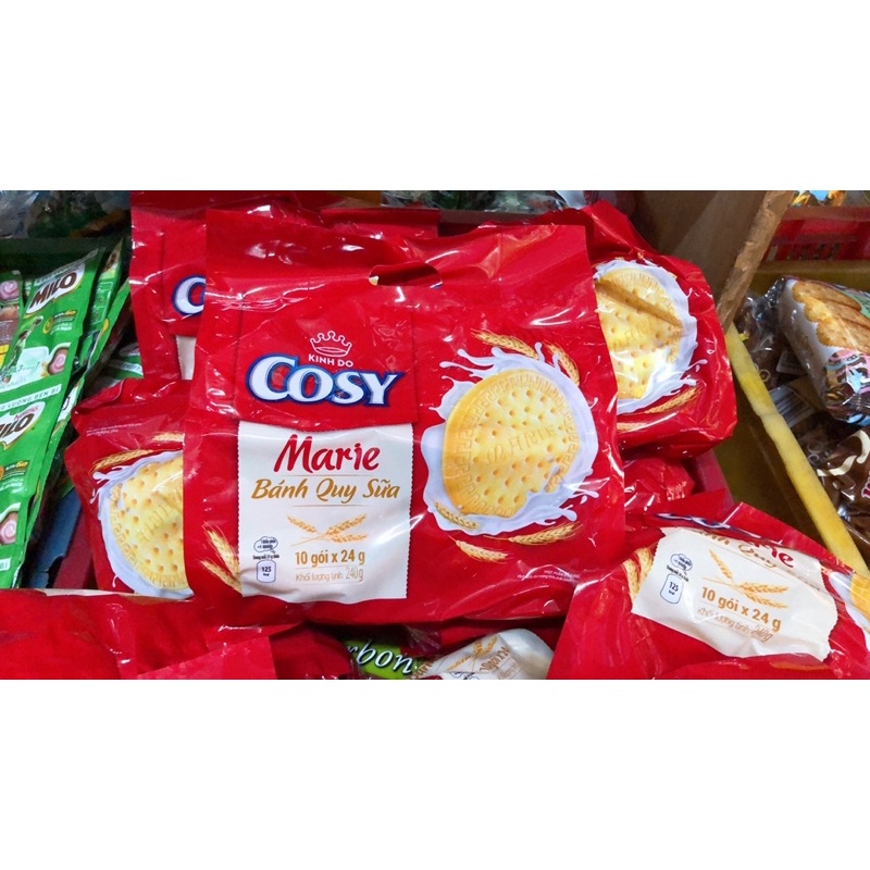Bánh Quy Sữa Cosy Marie Kinh Đô lớn 528, có 24 gói nhỏ