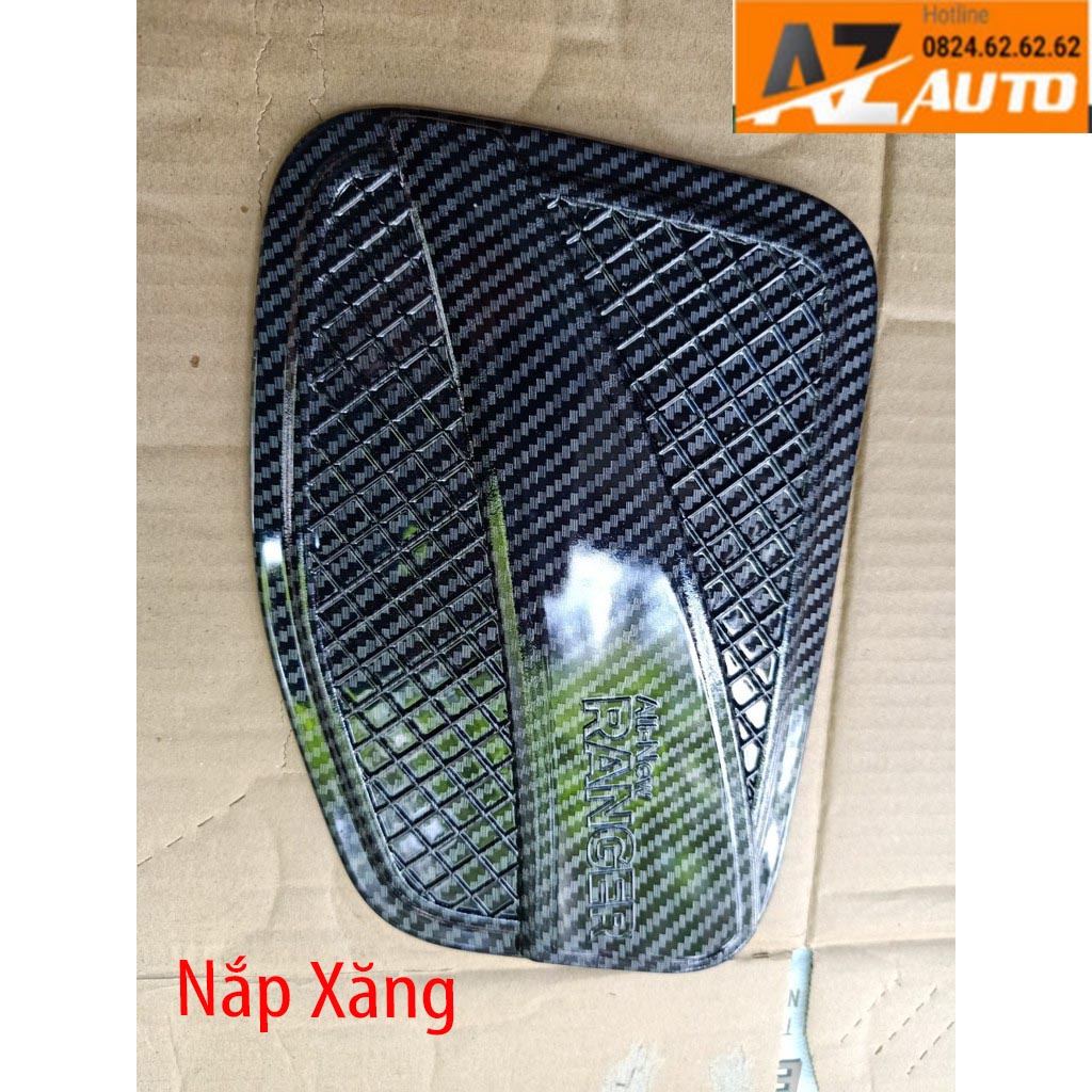 [ Ranger] Ốp Trang Trí Tay Hõm Cửa Xe Ford Ranger 2016-2021 Mẫu Carbon - hàng cao cấp