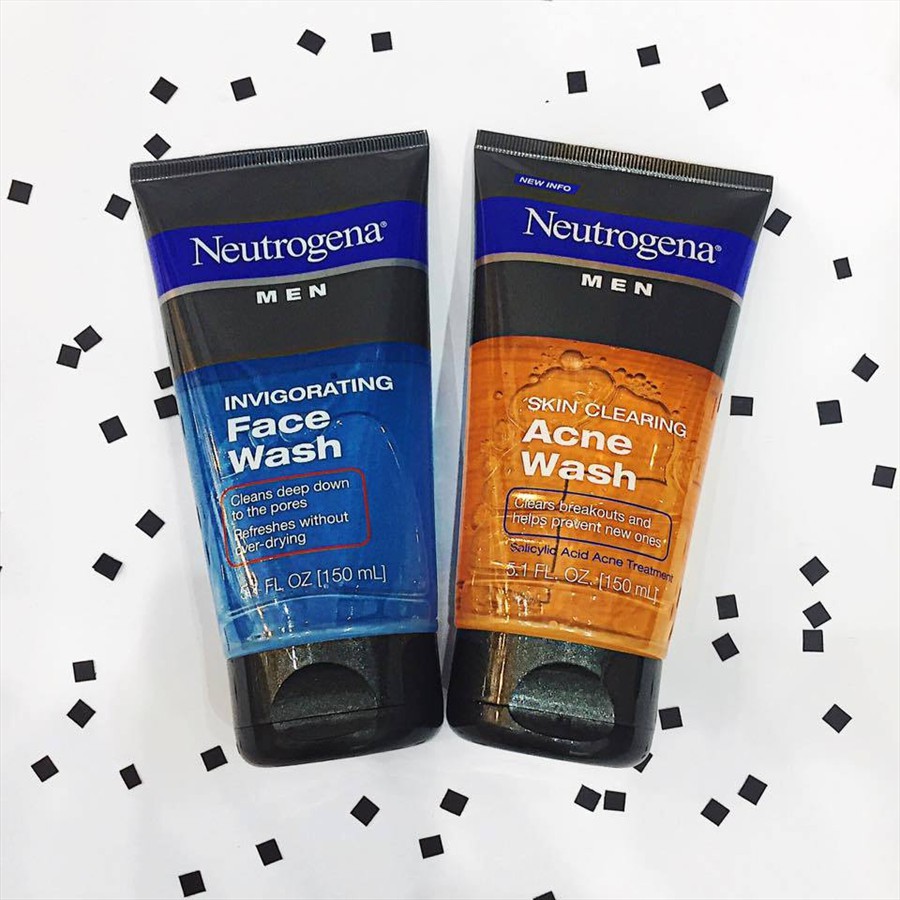 Sữa Rửa Mặt Cho Nam Neutrogena Men Skin Clearing Acne Wash (150ml) - KEISA COSMETIC