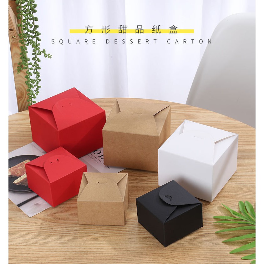 Hộp đựng quà, bánh kraft vuông - TQ07