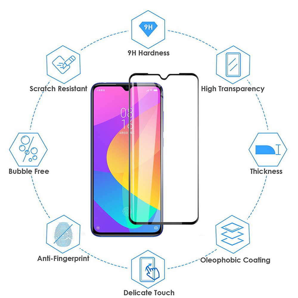 Kính Cường Lực 2.5d Bảo Vệ Toàn Màn Hình Cho Xiaomi Mi9 Lite 8 Lite Note 3 Mi8 Se Mix2 Mi6X A2 A1 Mi5X Mi6 Mi5C Mi5S Plus Redmi K20 Mi Cc9 Mi9Se Mi9 Mi A3 Lite