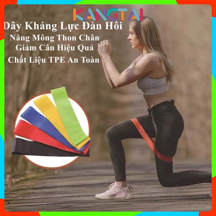 Dây kháng lực mini Band Cao Su Đàn Hồi Tập Mông, Chân, Đùi, Gym Tại Nhà theo từng mức độ khác nhau (Cao Cấp)