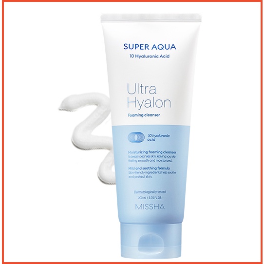 [Missha]🚀READY🚀 Super Aqua Ultra Hyalon Foaming Cleanser 200 ml