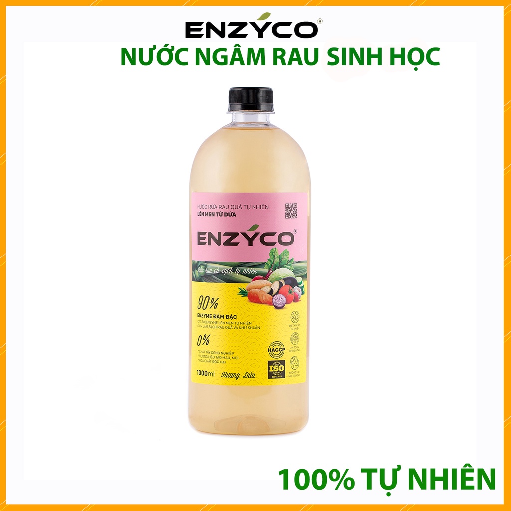 Nước Ngâm Rửa Rau Củ Quả Hữu Cơ ENZYCO Lên Men Sinh Học Hoàn Toàn Từ Dứa 야채 과일용 세제Vegetable & fruit washing liquid