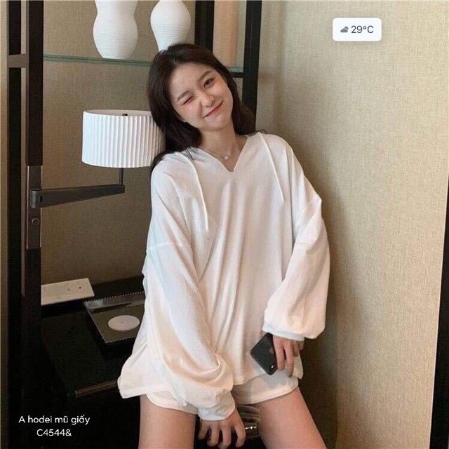 Áo hodei mũ giấy - C