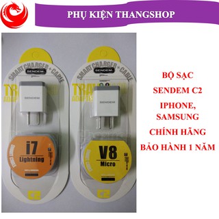 Bộ củ sạc cáp sạc Sendem C2 chính hãng bảo hành 1 năm 1 đổi mới