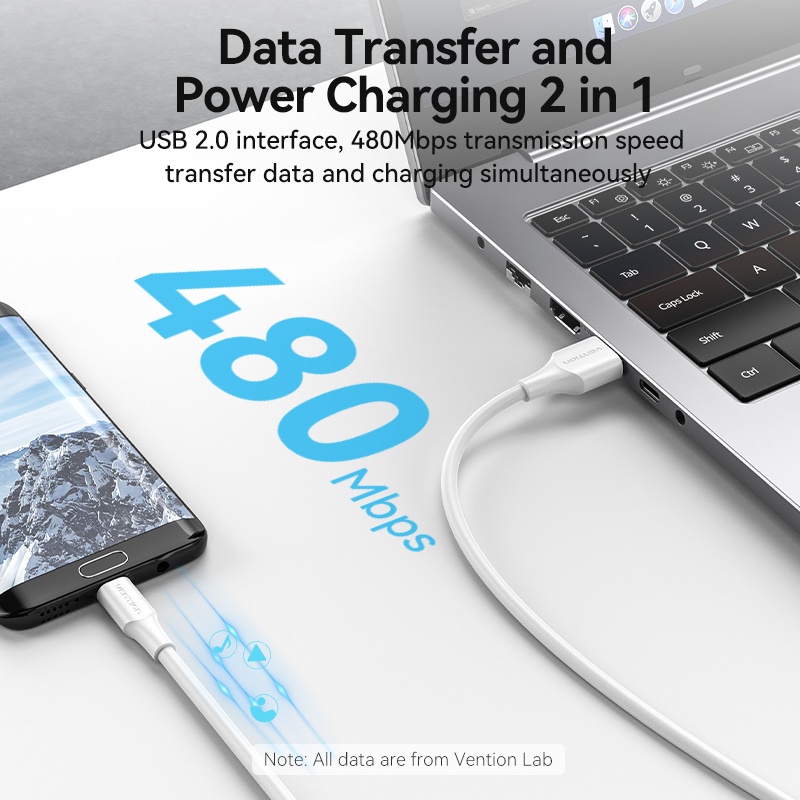 Dây cáp sạc Vention Micro USB 2A tương thích với Xiaomi/ Samsung