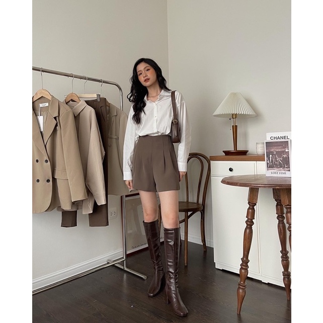 ÁO SƠ MI VẢI THÔ MỀM CỔ ĐỨC 107