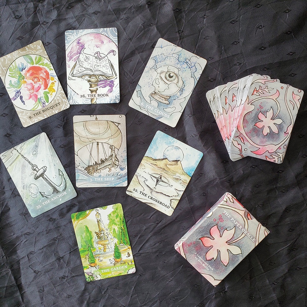 Bộ Bài Paper Oracle Lenormand 43 Lá Bài Tặng Đá Thanh Tẩy SB59