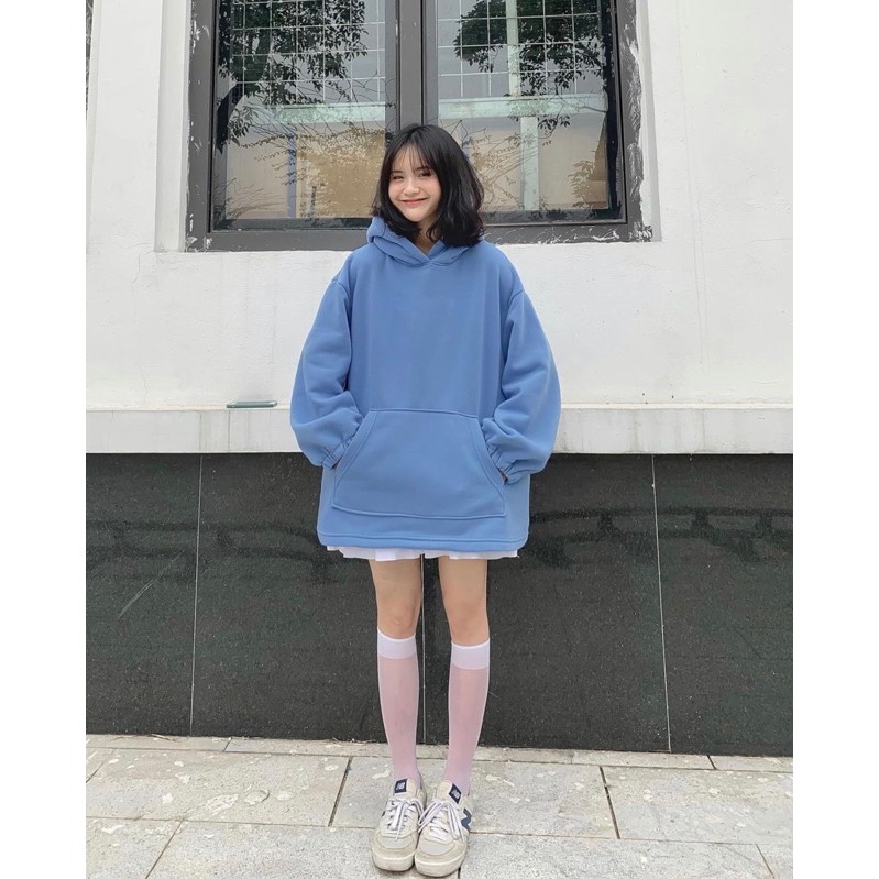 Áo hoodie basic 801 LylyshopUnisex, kiểu áo nỉ sweater có mũ rộng ovesize form rộng trơn màu basic có túi rộng | BigBuy360 - bigbuy360.vn