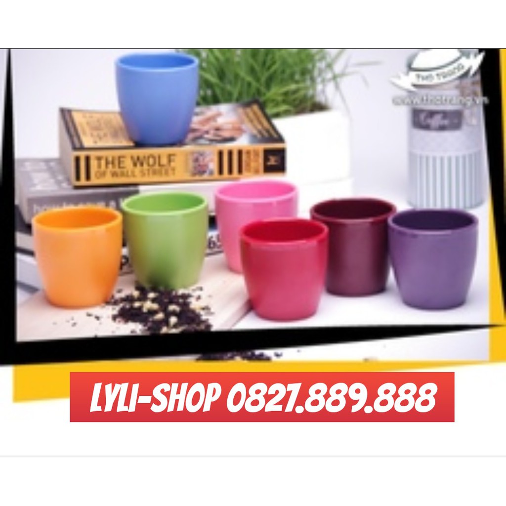 Ly Lùn Uống Nước Đủ Màu Melamine Nhám Rớt Không Bể 200ml Thái Lan