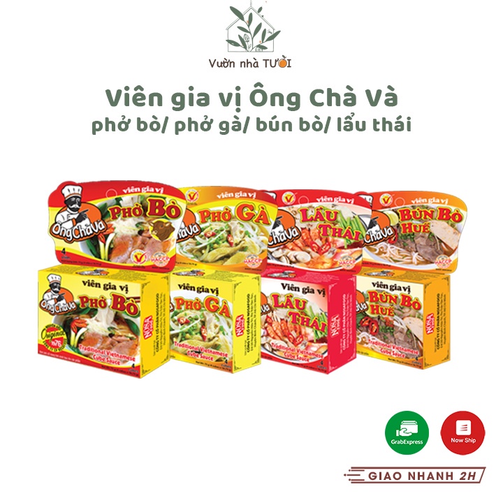 Viên gia vị bún bò Huế/ Hủ tiếu nam vang / Phở bò / Bún riêu hiệu ông Chà Và Gold 126gr