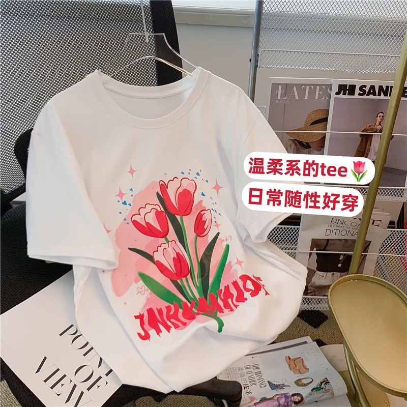 Áo Thun Tay Ngắn Dáng Rộng Thời Trang Cho Nữ