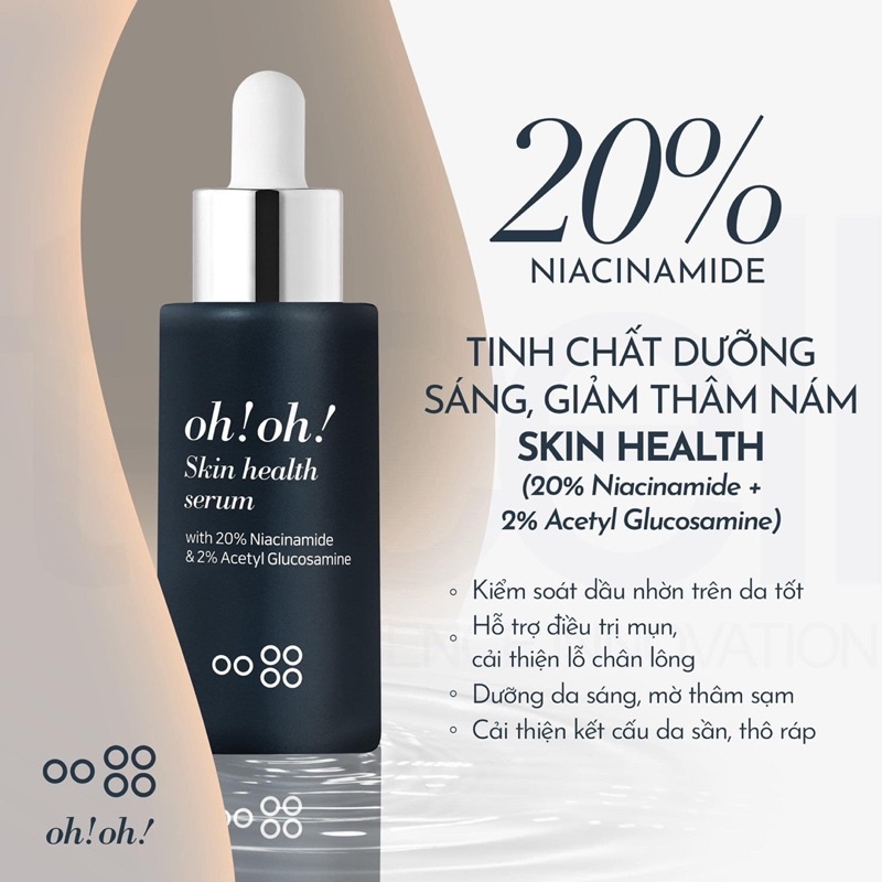 Serum Niacinamide 20% Oh Oh giảm thâm nám kiềm dầu se khít lỗ chân lông