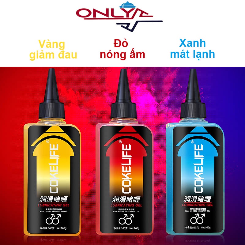 Gel Bôi Trơn Cokelife Superman Xanh Mát Lạnh, Đỏ Nóng Ấm, Vàng Làm Dịu gel gốc nước 85ml