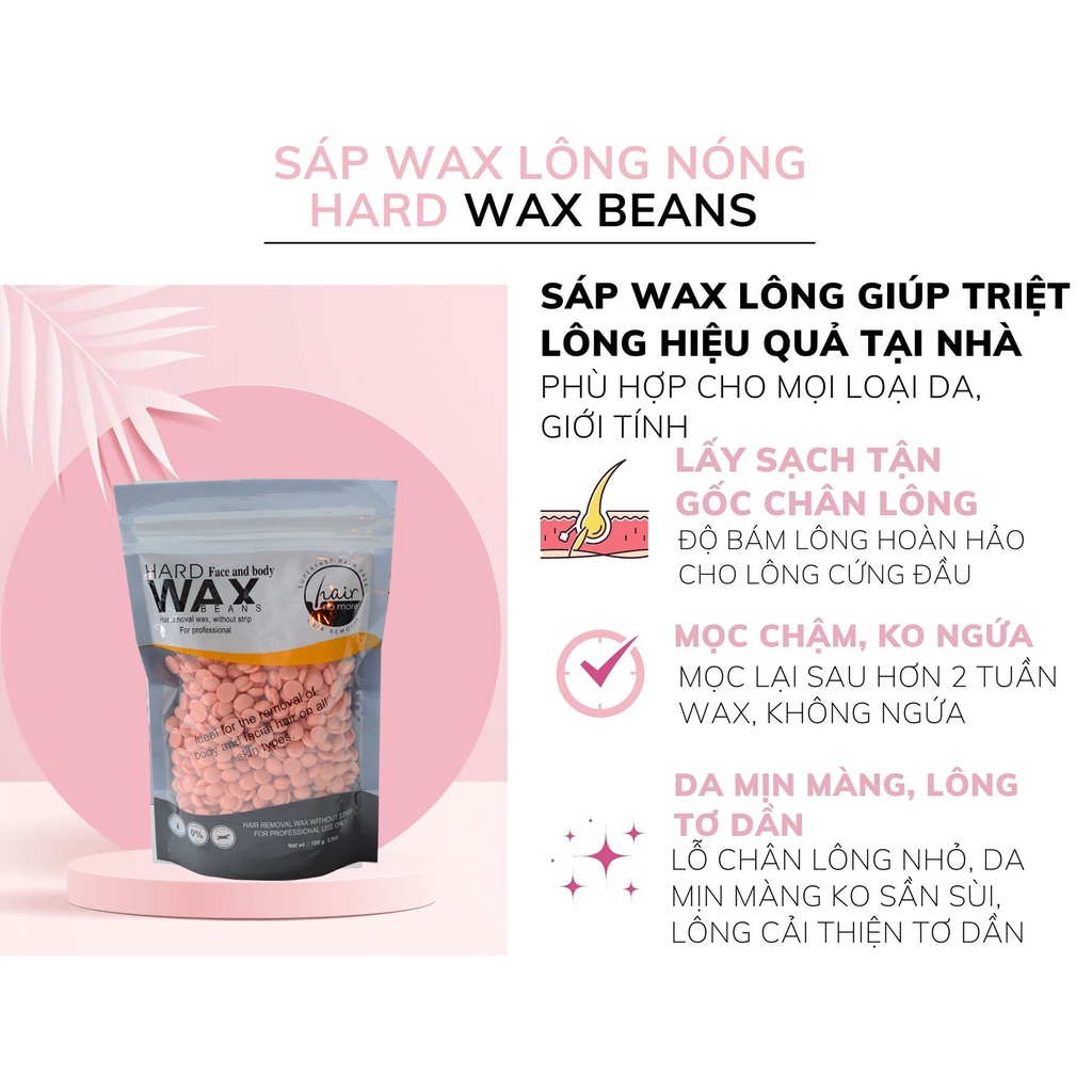 Wax lông hard beans + Mỡ trăn 50ml (tặng kèm que lấy sáp)