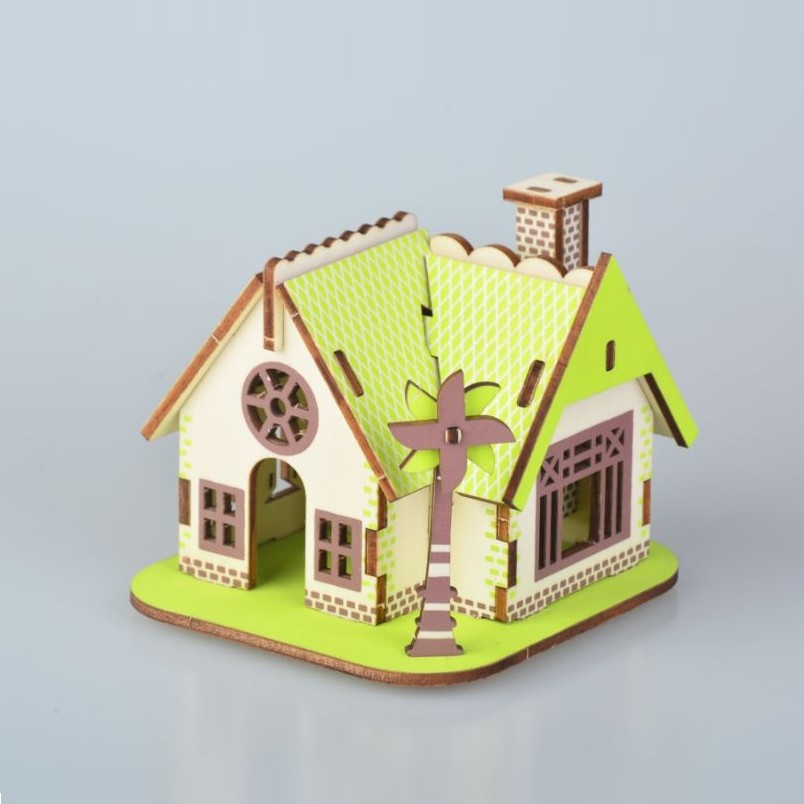 Đồ chơi lắp ráp gỗ 3D Mô hình Nhà gỗ Ellie House