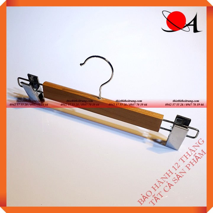 Bộ 15 Móc Kẹp Quần Bằng Gỗ Màu Vàng Bóng Đa Năng(SPE-15KG-VB-TT)