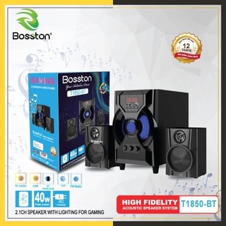 Loa máy vi tính có bluetoth bosston t-1850 pro bass new thế hệ mới gồm 3 loa cho âm thanh super bass nghe nhạc xem phim