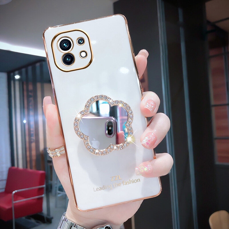 Ốp Điện Thoại Mềm Đính Đá Lấp Lánh Trang Điểm Cho Xiaomi 11 Lite 5G NE