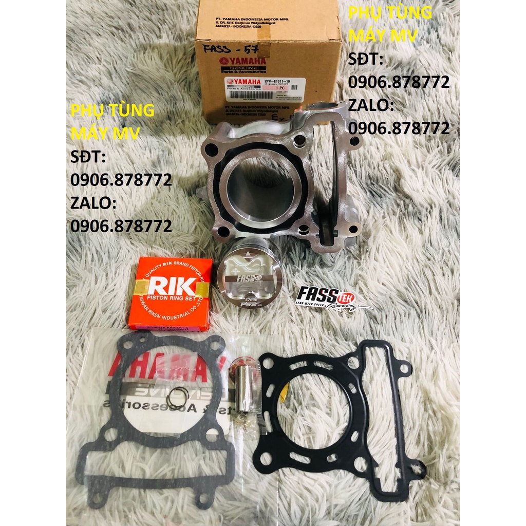 Lòng kiếng zin Ex150 kết hợp Pistong Fin FASSTek 57 dành cho Ex135/150. Yêu Thích ❤️❤️❤️