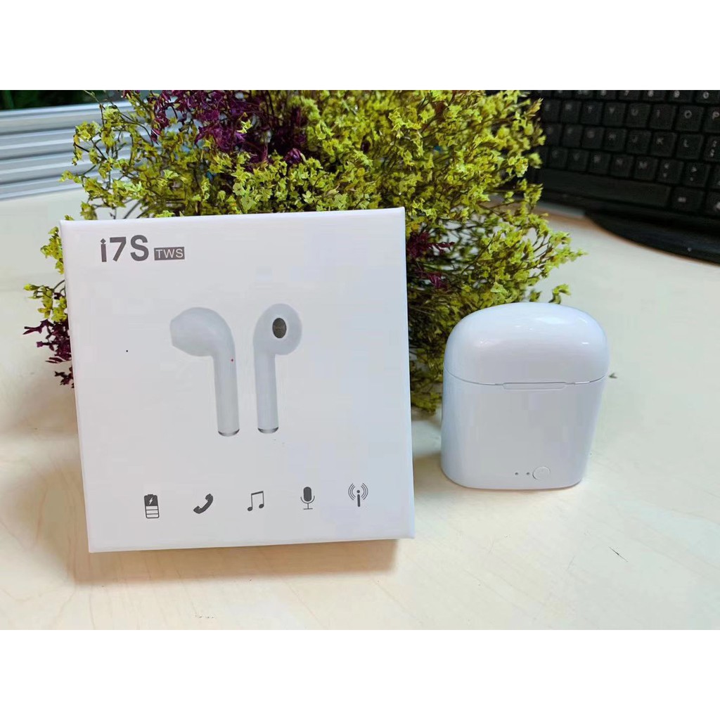 Tai nghe Dovito tai nghe không dây bluetooth 5.0 i7s tws cảm ứng chạm âm thanh nổi TN02