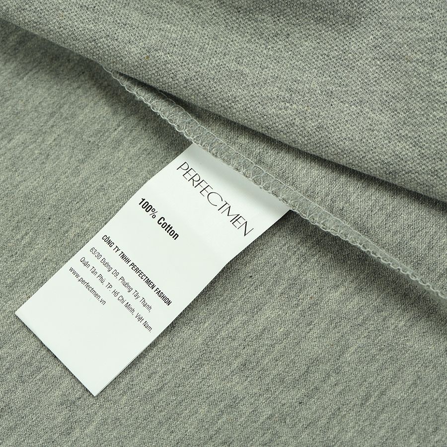 Áo polo nam cao cấp PERFECTMEN vải cá sấu 100% cotton màu xám co giãn 4 chiều thoáng mát xuất xịn sang trọng lịch lãm