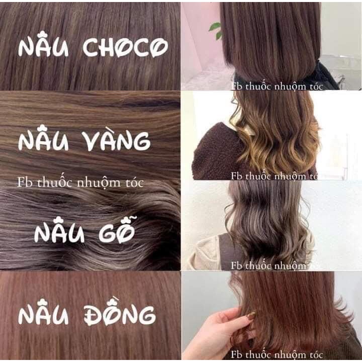 Thuốc nhuộm tóc tại nhà tone nâu hot trend tặng kèm oxy trợ nhuộm và gang tay