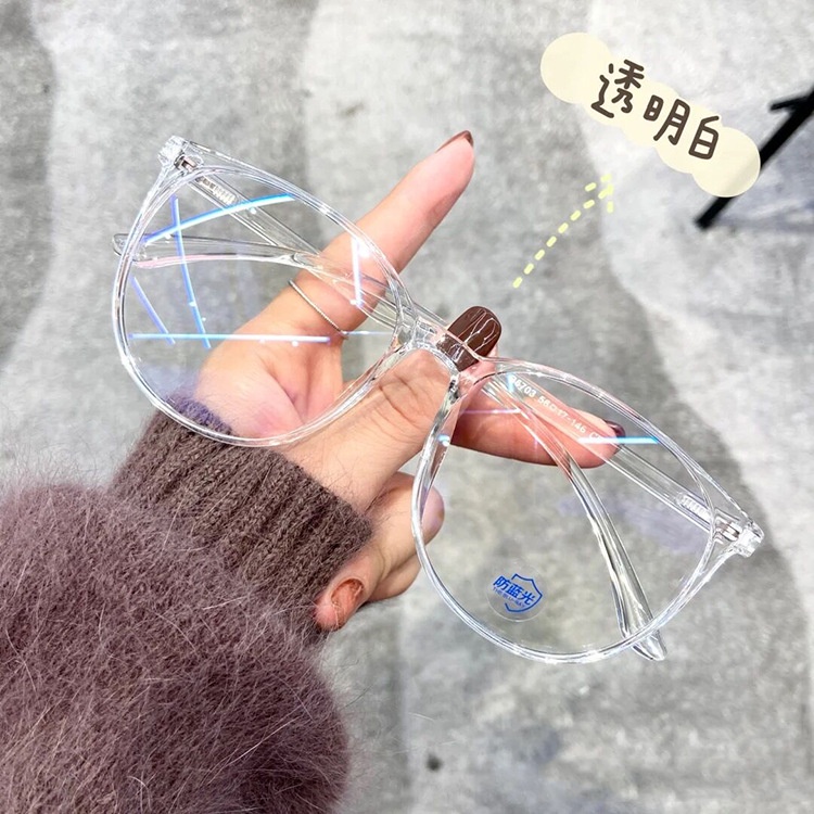 (KIQI-FASHION) COD Mắt Kính Gọng Tròn Lớn Chống Ánh Sáng Xanh Thời Trang Cho Nam Và Nữ