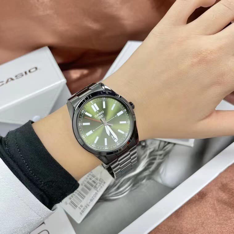 Đồng hồ nam dây kim loại Casio Anh Khuê MTP-VD02B-3EUDF
