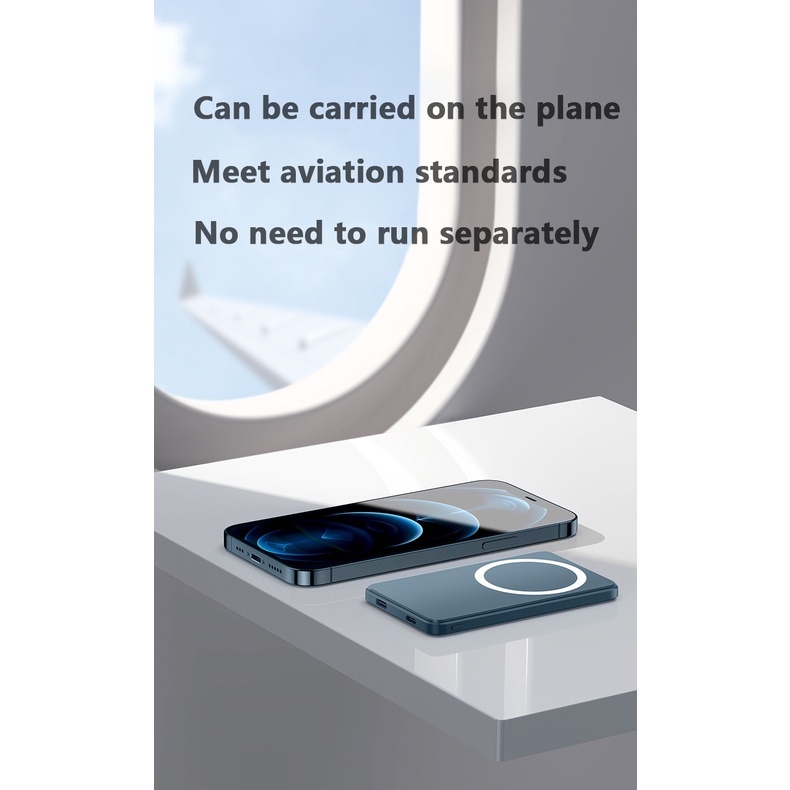 Sạc Dự Phòng ko dây 10000mAh 15W Thiết Kế Thanh Lịch Dành Riêng Cho ĐT táo 12 Pro Max 12